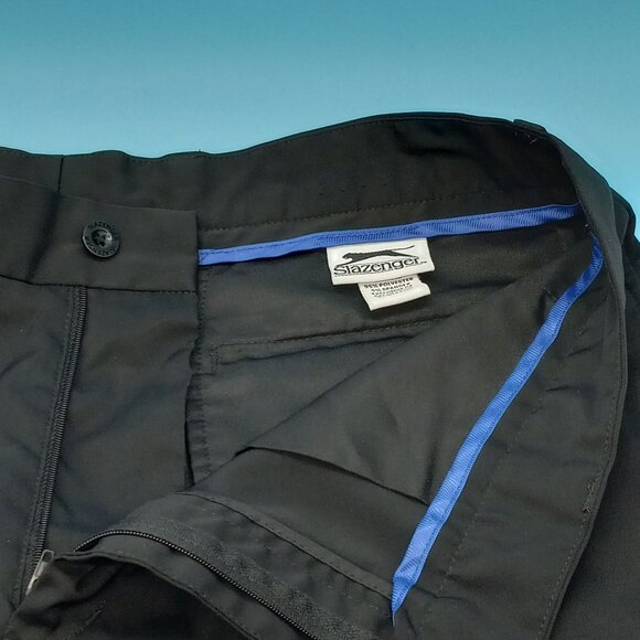 Men's Slazenger Black Dress Golf Shorts Polyester Spandex Flat Front Si… - Picture 12 of 13